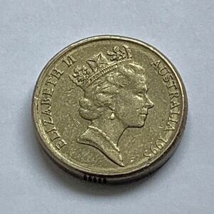 【希少品セール】オーストラリア エリザベス女王肖像デザイン 1995年 2ドル硬貨 1枚
