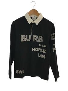 BURBERRY LONDON◆ポロシャツ/160cm/コットン/BLK/無地
