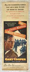 US版 Insertポスター『軍法会議/ The Court-Martial of Billy Mitchell 』(1956年) オットー・プレミンジャー