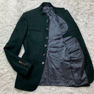 【奇跡の新品未使用】未使用保管品 グッチ GUCCI ナポレオンコート ジャケット スタンドカラー ヒステリア メタルボタン ウール 総柄