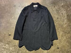 robe de chambre 04SS 裾変形 ウールギャバコート RM-C001 AD2003 ローブドシャンブル COMME des GARCONS コムデギャルソン