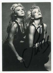 1985年　Lili & Susie　リリ＆スージー 2名の直筆サイン　プロモーションフォトカード
