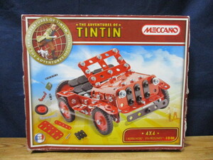 ★MECCANO　タンタンの冒険　ジープ　フランス製　組立てキット　THE ADVENTURES OF TINTIN　メタル　車　ミニカー　プラモデル　模型★　