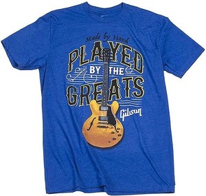 Gibson Played By The Greats Tee (Royal Blue) Medium GA-PBRMMD