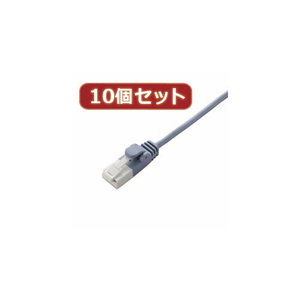 10個セット エレコム　ツメ折れ防止スリムLANケーブル(Cat6準拠) LD-GPST BU10X10 /l