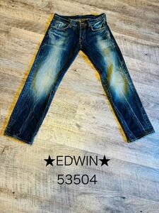 全国配送無料！★EDWINエドウィン★53504 デニムパンツ ジーンズ パンツ 32cm