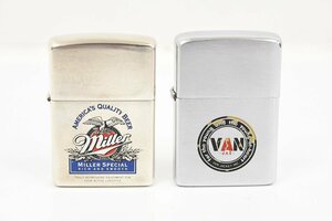 Zippo ジッポー MILLER ミラービール VAN バン 2個セット オイルライター 喫煙具20792646