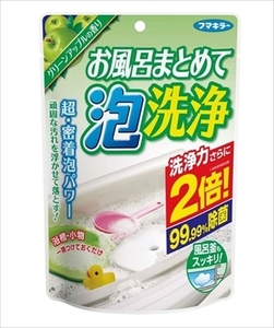 まとめ得 お風呂まとめて泡洗浄　グリーンアップルの香り 　 フマキラー 　 住居洗剤・お風呂用 x [12個] /h