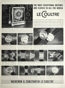 稀少・時計広告！1950年代ルクルト 時計広告/Le Coultre Watches/W