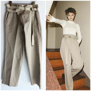 未使用 MAISON EUREKA VINTAGE REWORK CHINOS メゾンエウレカ ビンテージリワークチノ M カーキベージュ系 リメイク チノパンツ ベルト付き