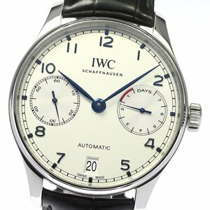 IWC IWC SCHAFFHAUSEN IW500705 ポルトギーゼ 7デイズ 自動巻き メンズ 保証書付き_743000