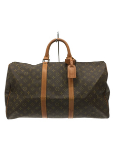 LOUIS VUITTON◆キーポル50_モノグラム_BRW/PVC/BRW