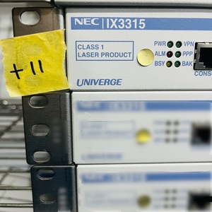 ＋11【通電OK】NEC IX3315 UNIVERGE ルーター VPN構築 10ギガビット イーサネット メタル接続 光接続 最大5,000拠点 収容可能 エヌイーシー