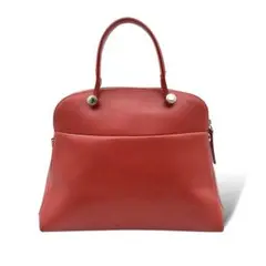 美品 3094 FURLA フルラ ハンドバッグ パイパー レザー オレンジ