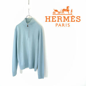 HERMES エルメス ハーフジップ カシミヤ ニット セーター size S 0217562