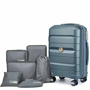 新品未使用/Joyway スーツケース キャリーケース ブルー TSAロック 360度回転 Mサイズ