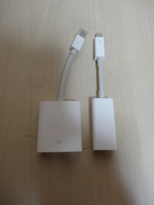 [送料無料 即決] Apple Thunderbolt-LANアダプタとMini DisplayPort-VGAアダプタ セット USED