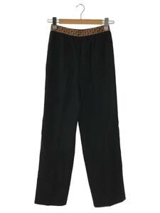 6(ROKU) BEAUTY & YOUTH UNITED ARROWS◆JACQUARD GOMU PANTS/ボトム/38/ウール/BLK/無地/8614-202-0381