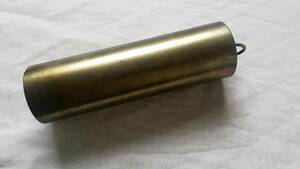 値下げ　アンティーク　フランス　砲弾の加工品　筒　ミリタリー　アルミ　金色　オブジェ　弾　砲弾