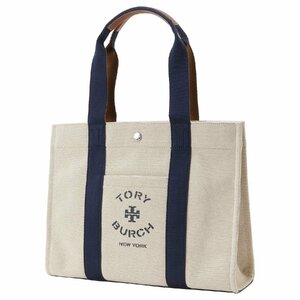 トリーバーチ トートバッグ Tory Burch 146771 254 NATURAL トリー ナチュラル/ネイビー レディース TORY TOTE