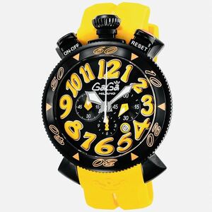 GAGAMILANO ガガミラノ クロノ48MM クロノグラフ メンズ 6054.4 イエロー黄色