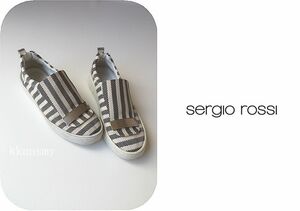 Sergio Rossiセルジオロッシ*ストライプスニーカー38