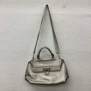 Salvatore Ferragamo サルヴァトーレ フェラガモ BW21 A896 2way レザーハンドバッグ ショルダーバッグ イタリア製