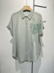 ブルネロクチネリ　BRUNELLO CUCINELLI レディース　ブラウス　ニット　ポロシャツ　半袖　S-L　刺繍　サイズ選択可能