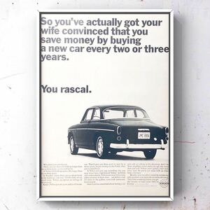 当時物 USA VOLVO 120 vintage 広告 / 122S クーペ カタログ アマゾン 120 ボルボ ボルボ 122 121 131 P120 1/18 Amazon ポスター B4A3