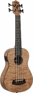 KALA UBASS-QA-FS カラ U・Bass ウクレレベース Exotic Wood Series キルテッドアッシュボディ ラウンドワウンド弦仕様 ギグバッグ付属