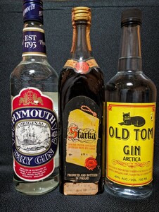古酒 Plymouth Dry Gin , Starka , OLD TOM JIN 3本セット　（未開栓）