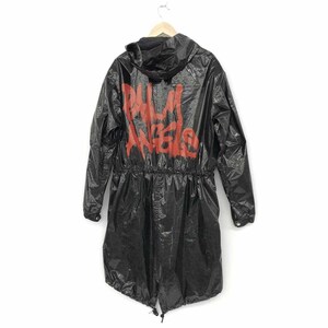 美品◆MONCLER モンクレール×パームエンジェルス ナイロンモッズコート サイズ2◆ ブラック メンズ ロング丈 フード アウター SID