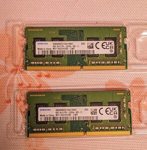 中古 SAMSUNG 4GB × 2 8GB DDR4 SODIMM PC4 - 3200 M471A5244CB0-CWE メモリ ノートPC ミニPC