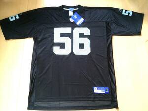 ★RAIDERS レイダース ゲームシャツ REEBOK社製 正規品 LA仕入れ フットボール 2XL 黒 ブラック 56 Burgess チカーノ アメフト 新品