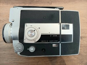 ジャンク品 ELMO エルモ 8㎜ ビデオカメラ C-200 昭和レトロ 未確認 保管 中古 現状品 k490