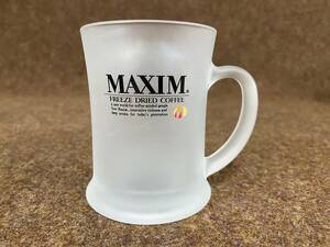 60 a3 MR060322-04／MAXIM AGF ノベルティ グラス カップ マグカップ マキシム 景品 非売品 昭和レトロ 食器 中古