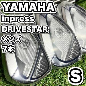【ほぼ未使用】YAMAHA　ヤマハ inpres DRIVESTAR 2022　アイアンセット　7本　S　ドライバー　アイアン　パター　キャディバッグ　メンズ