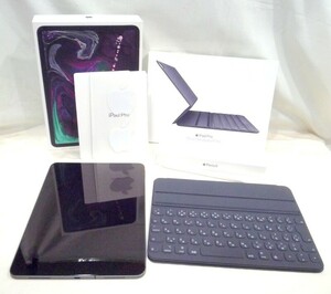 1000円スタート ipad pro Apple 11インチ A1934 IMEI docomo判定〇 初期化済み 通電確認済み smart keyboard付 WHO AA1016