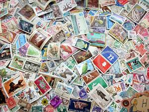 【Ｈ】外国切手 500枚セット 使用済み切手 紙モノ コラージュ 海外 まとめて 大量セット ヴィンテージ アンティーク ジャンクジャーナル