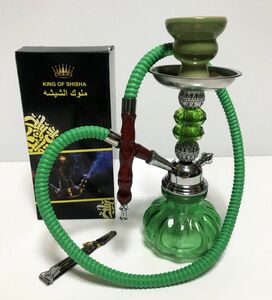 SHISHA○水タバコ シーシャ・緑 30cm 新品