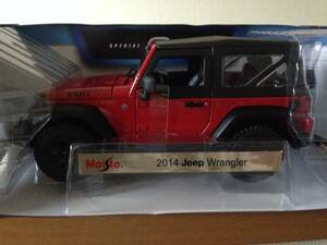 ラスト Maisto マイスト 1/18 2014 Jeep Wrangler 赤 ジープ