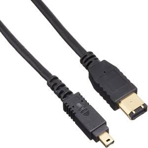 エレコム IEEE1394 FireWire400(i.LINK・DV)ケーブル 6pin-4pin 2.0m ブラ (中古品)