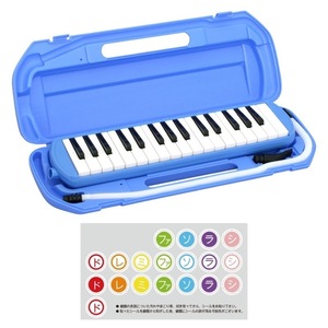 鍵盤ハーモニカ 32鍵 キクタニ MM-32 BLU 鍵盤ハーモニカ どれみシール付き 小学校 幼稚園 保育園 音楽教育楽器