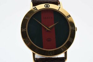 グッチ ラウンド 3000M クォーツ メンズ 腕時計 GUCCI