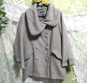 可愛いガーリー灰色ロングコート/外套 Cute girly gray long coat