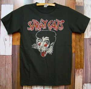 【送料無料】XL★新品 ストレイ・キャッツ【Stray Cats】バンドTシャツ★ビンテージスタイル