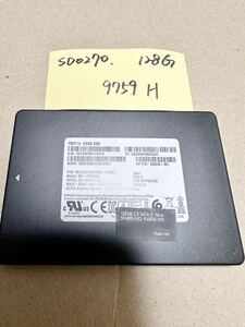 SD0270【中古動作品】SAMSUNG 内蔵 SSD 128GB /SATA 2.5インチ動作確認済み 使用時間9759H 