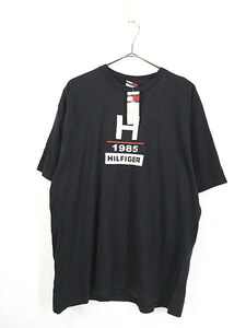「Deadstock」 90s TOMMY HILFIGER 「H 1985」 ロゴ Tシャツ L 古着