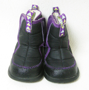 ■IFME【イフミ―】黒 × 紫 ブーツ ・サイズ 13.0■キッズ　子供用　13㎝