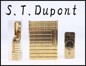 【秀】ZB392 デュポン 【S.T.Dupont】 ライター ゴールド20u／美品！ｒ